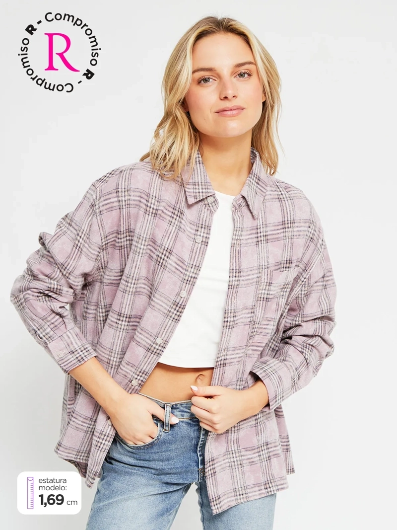 BLUSA MUJER INDEX ALGODÓN MANGA LARGA DISEÑO - 1