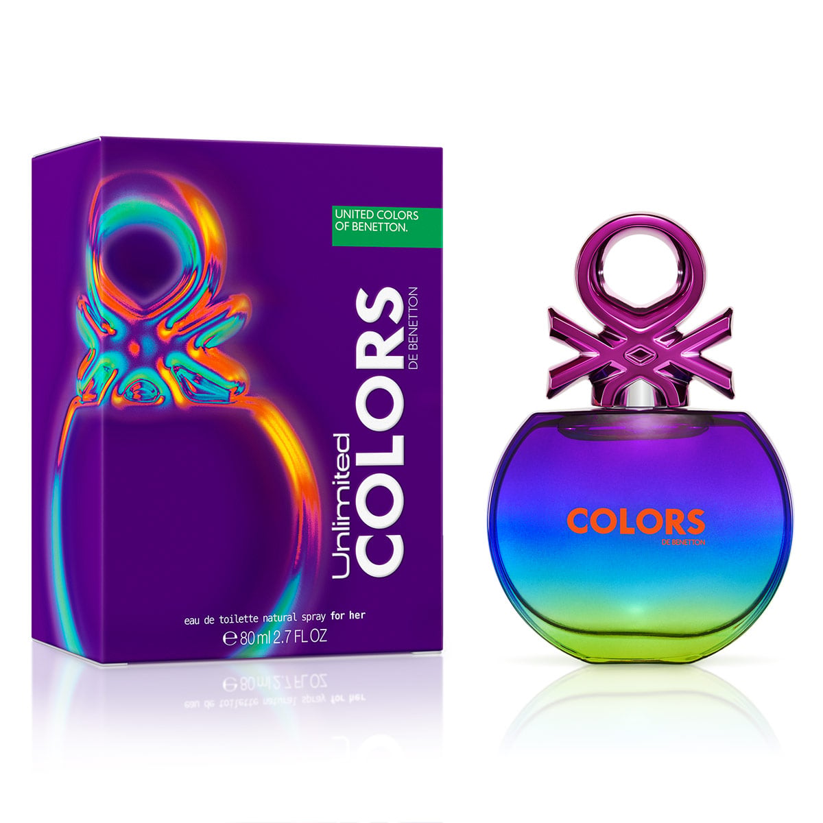 PERFUME MUJER BENETTON UNITED COLORS UNLIMITED COLORS EAU DE TOILETTE 80ML - 2