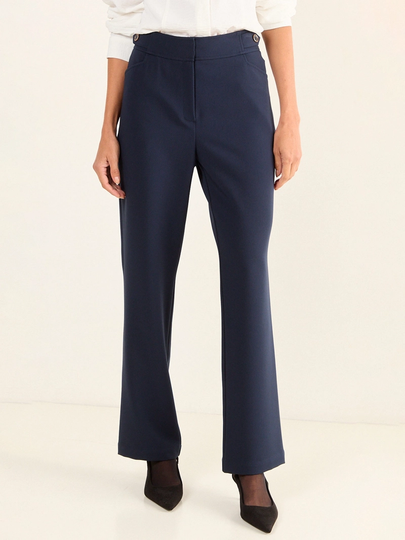 PANTALÓN MUJER MA GRIFFE RECTO FORMAL BOTONES - 3