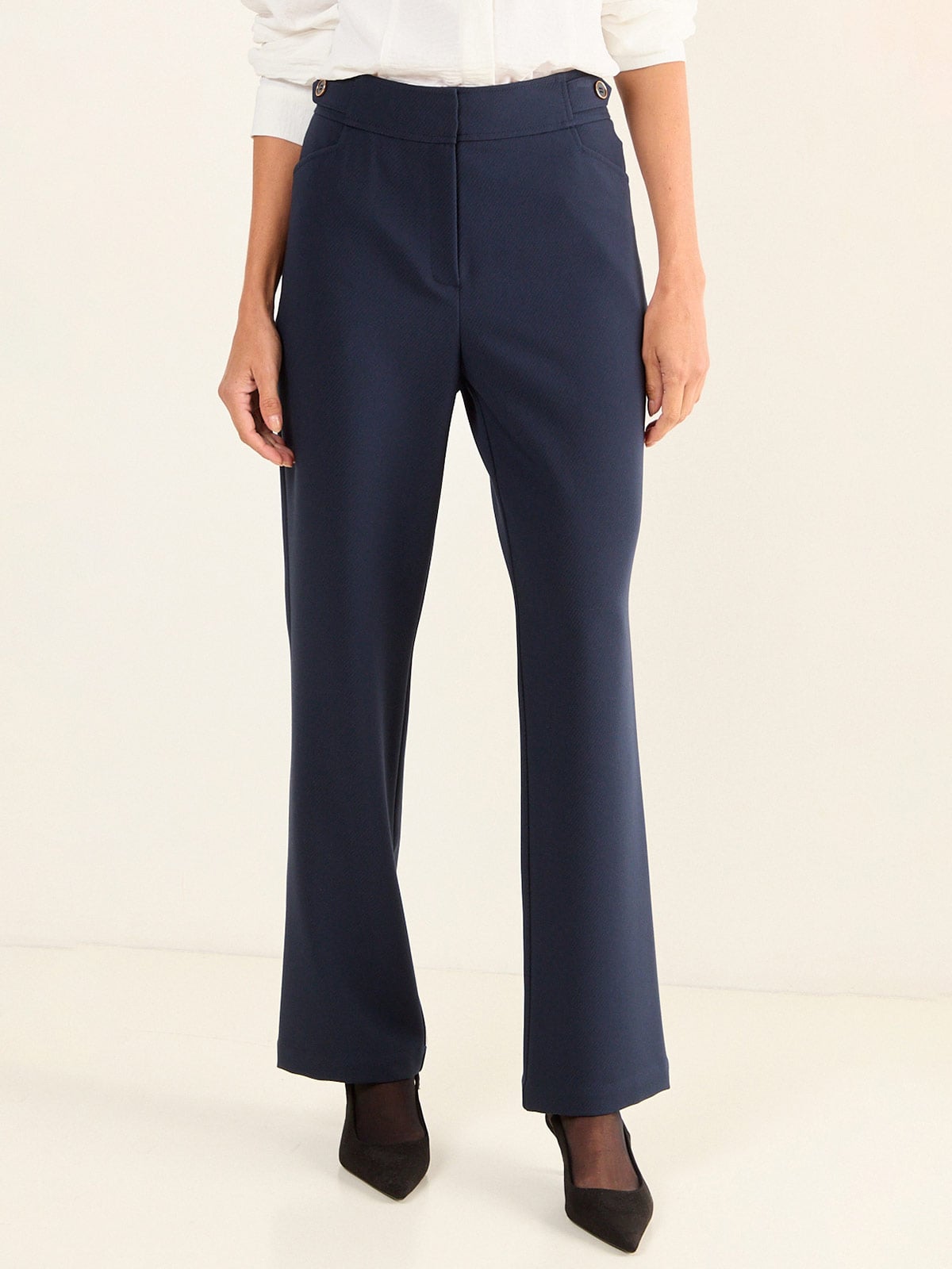 PANTALÓN MUJER MA GRIFFE RECTO FORMAL BOTONES - 3