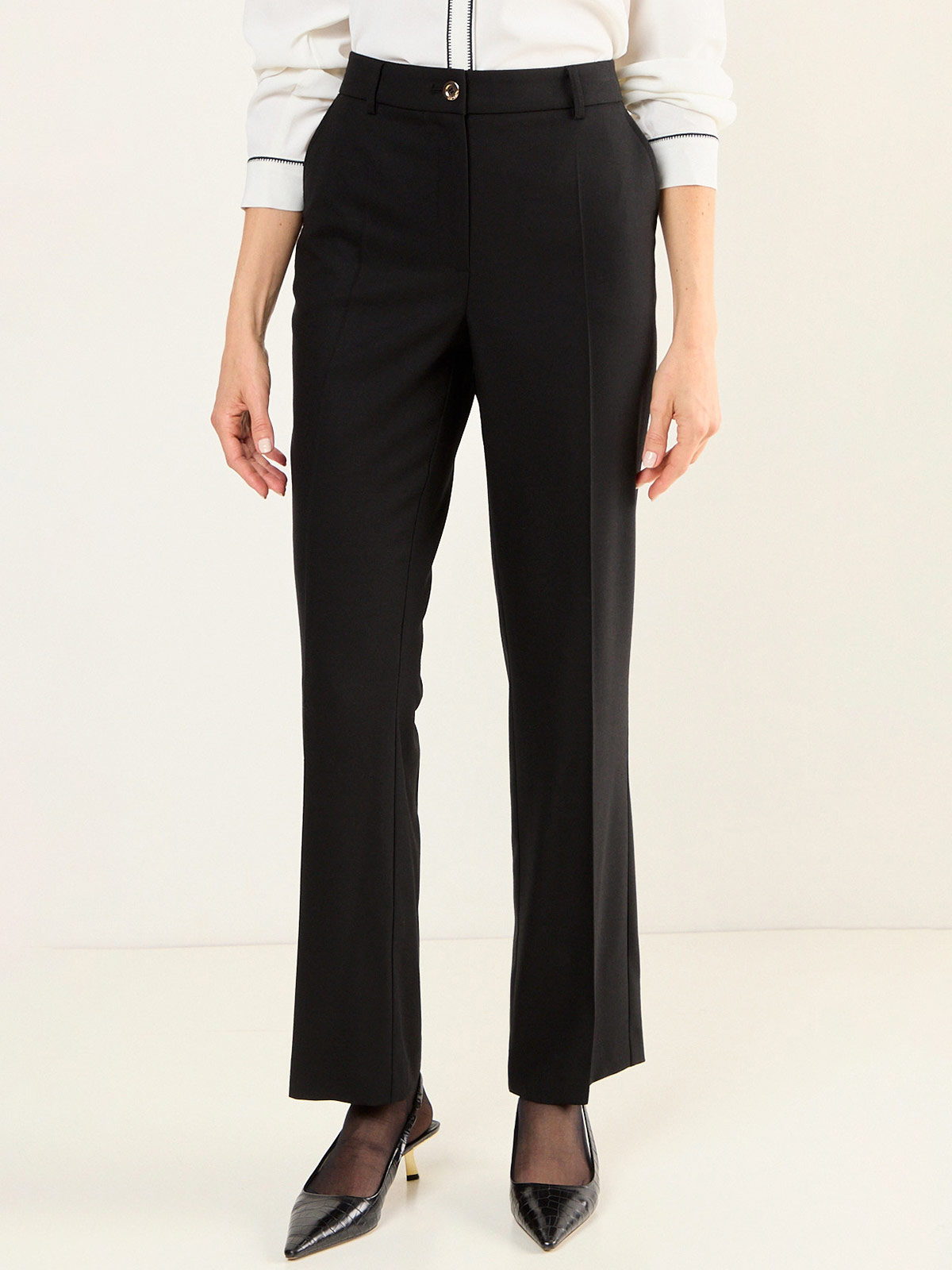 PANTALÓN MUJER MA GRIFFE FRANELA FORMAL CLÁSICO RECTO - 3