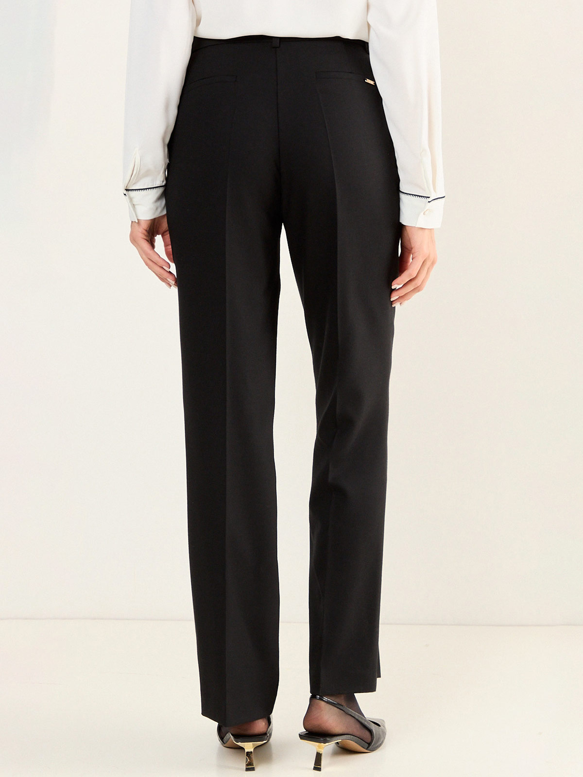 PANTALÓN MUJER MA GRIFFE FRANELA FORMAL CLÁSICO RECTO - 4