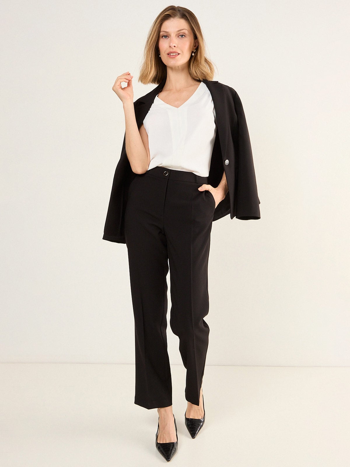 PANTALÓN MUJER MA GRIFFE BÁSICO FORMAL - 1