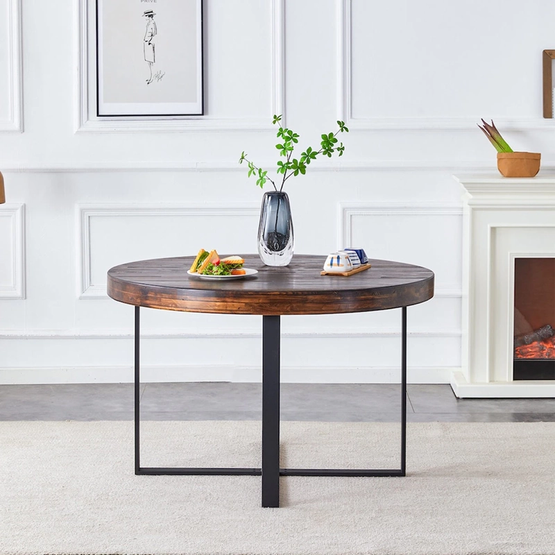JUEGO DE COMEDOR RIPLEY HOME INDUSTRIAL 4 SILLAS CAFÉ - 3
