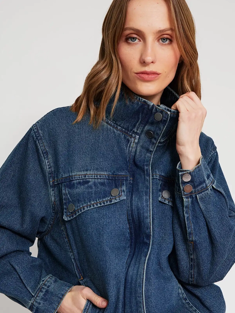 CHAQUETA MUJER MARQUIS ALGODÓN BOMBER DENIM - 4