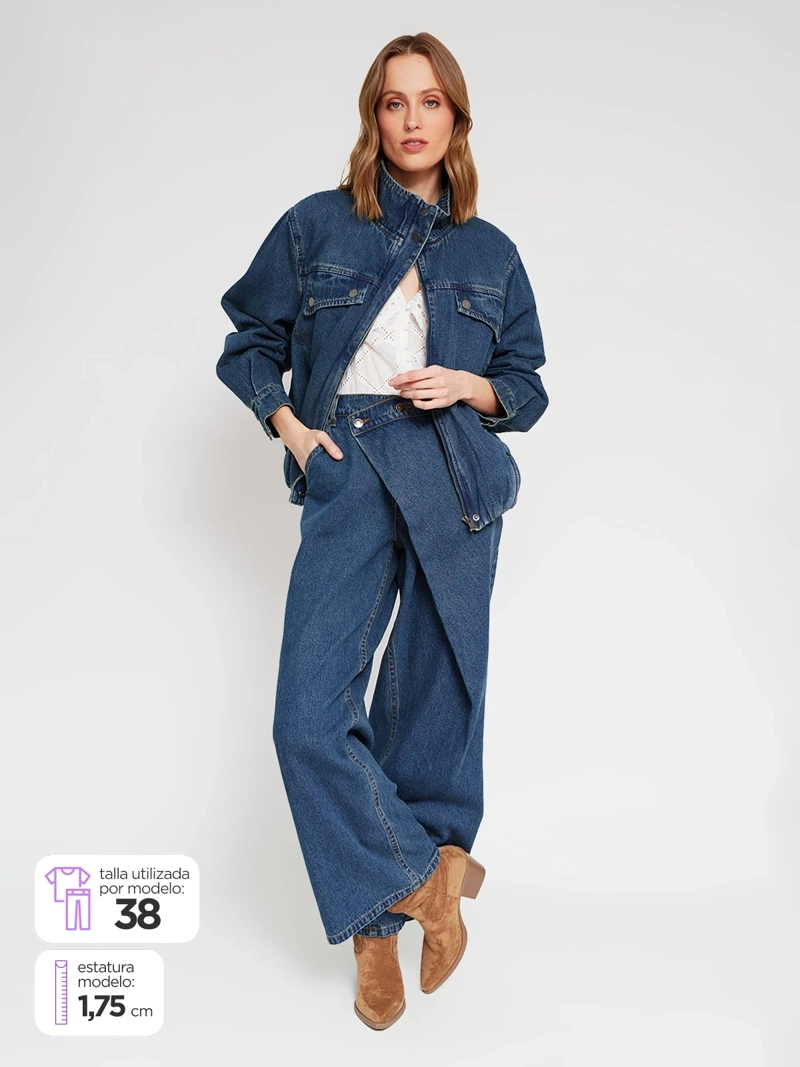 JEANS MUJER MARQUIS - BELÉN SOTO ALGODÓN RECTO PRETINA CRUZADA - 3