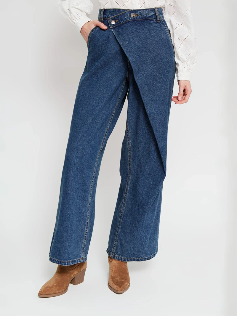 JEANS MUJER MARQUIS - BELÉN SOTO ALGODÓN RECTO PRETINA CRUZADA - 4