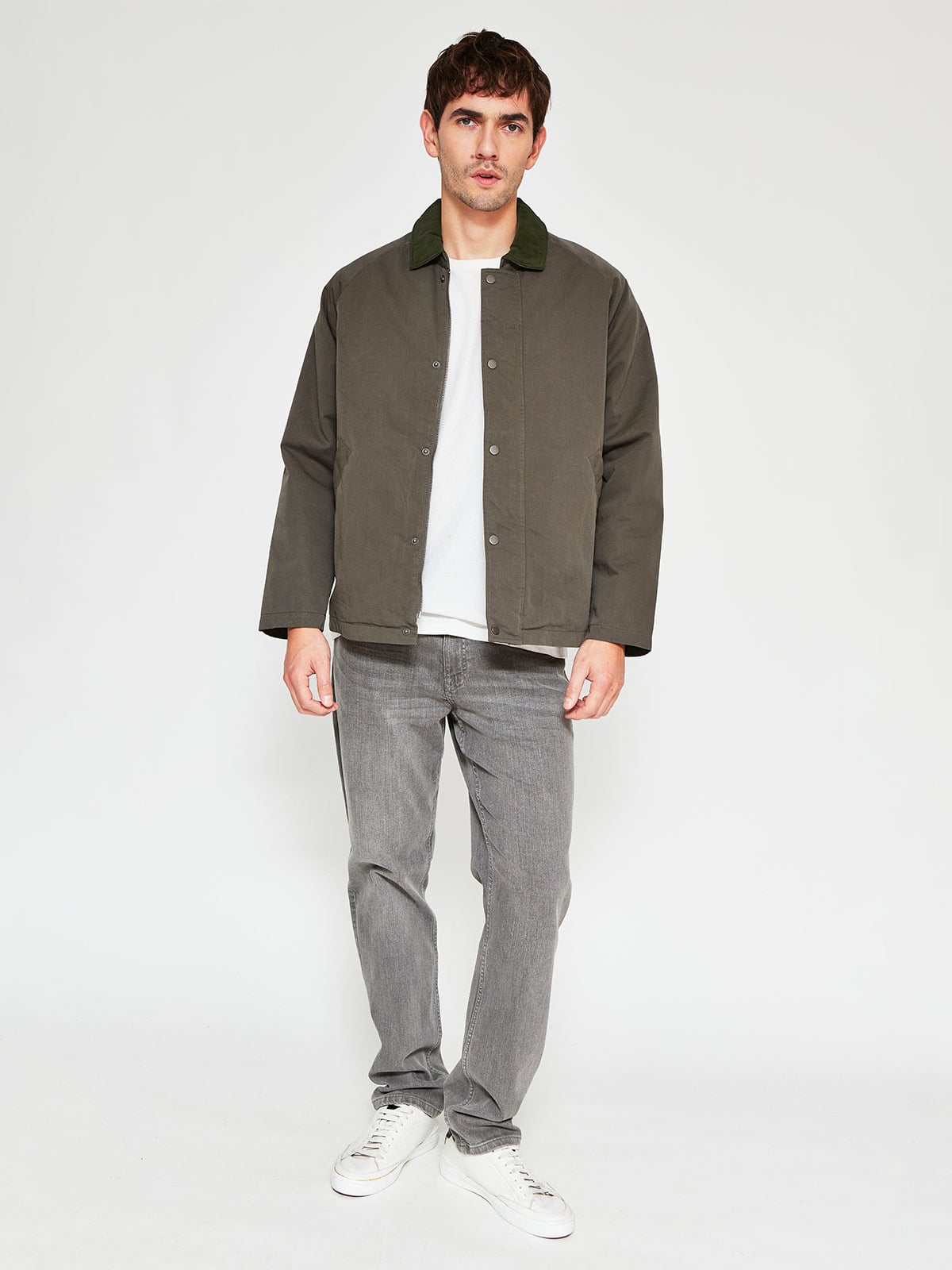 CHAQUETA HOMBRE CACHAREL ALGODÓN CUELLO CAMISERO - 4