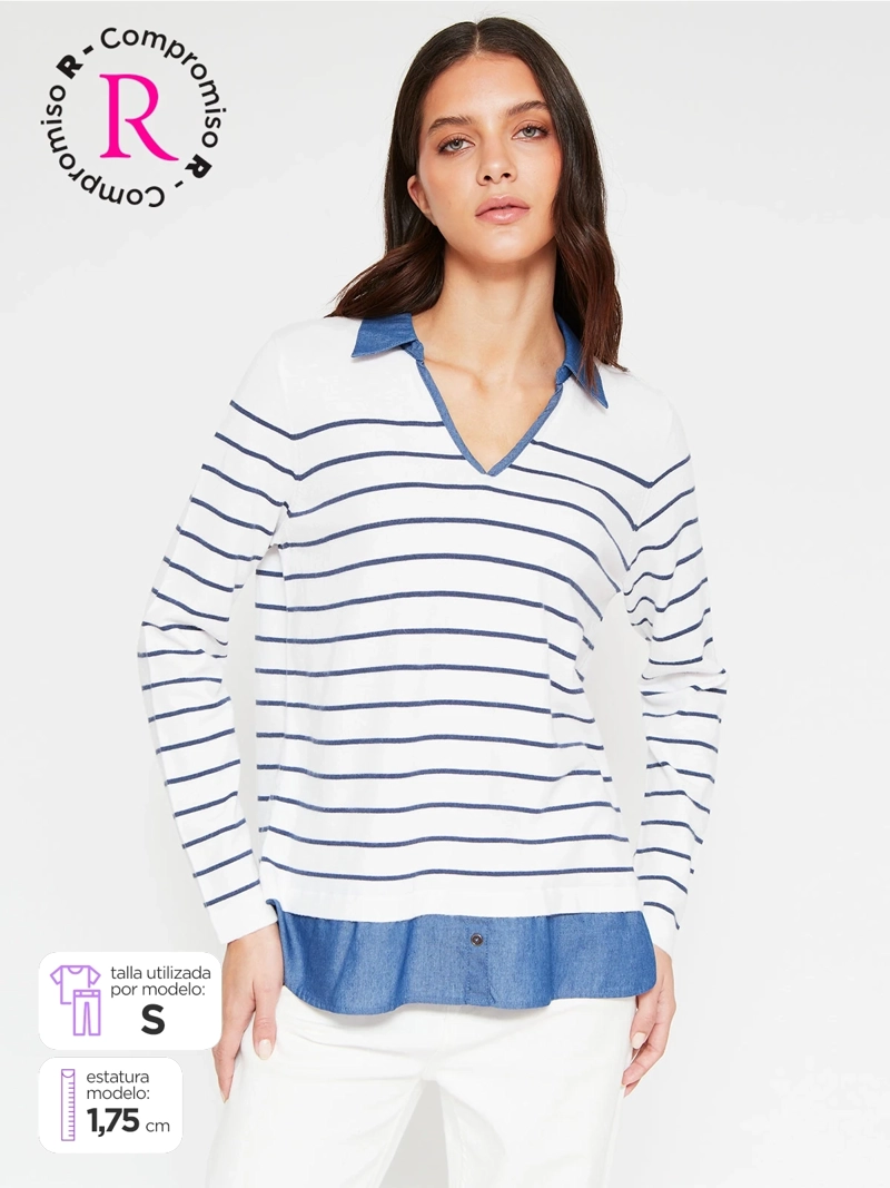 SWEATER MUJER AZIZ MANGA LARGA