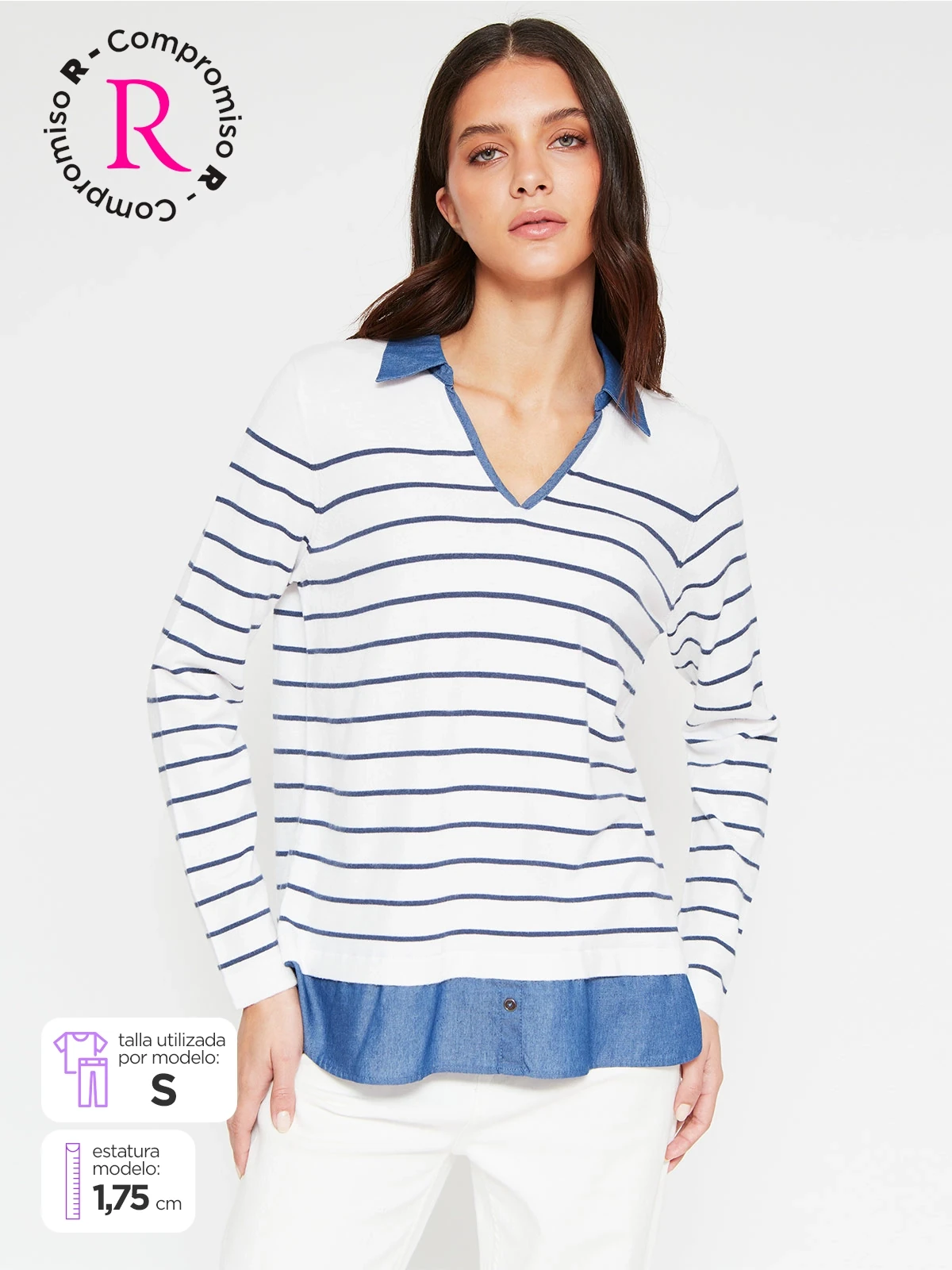 SWEATER MUJER AZIZ MANGA LARGA - 1