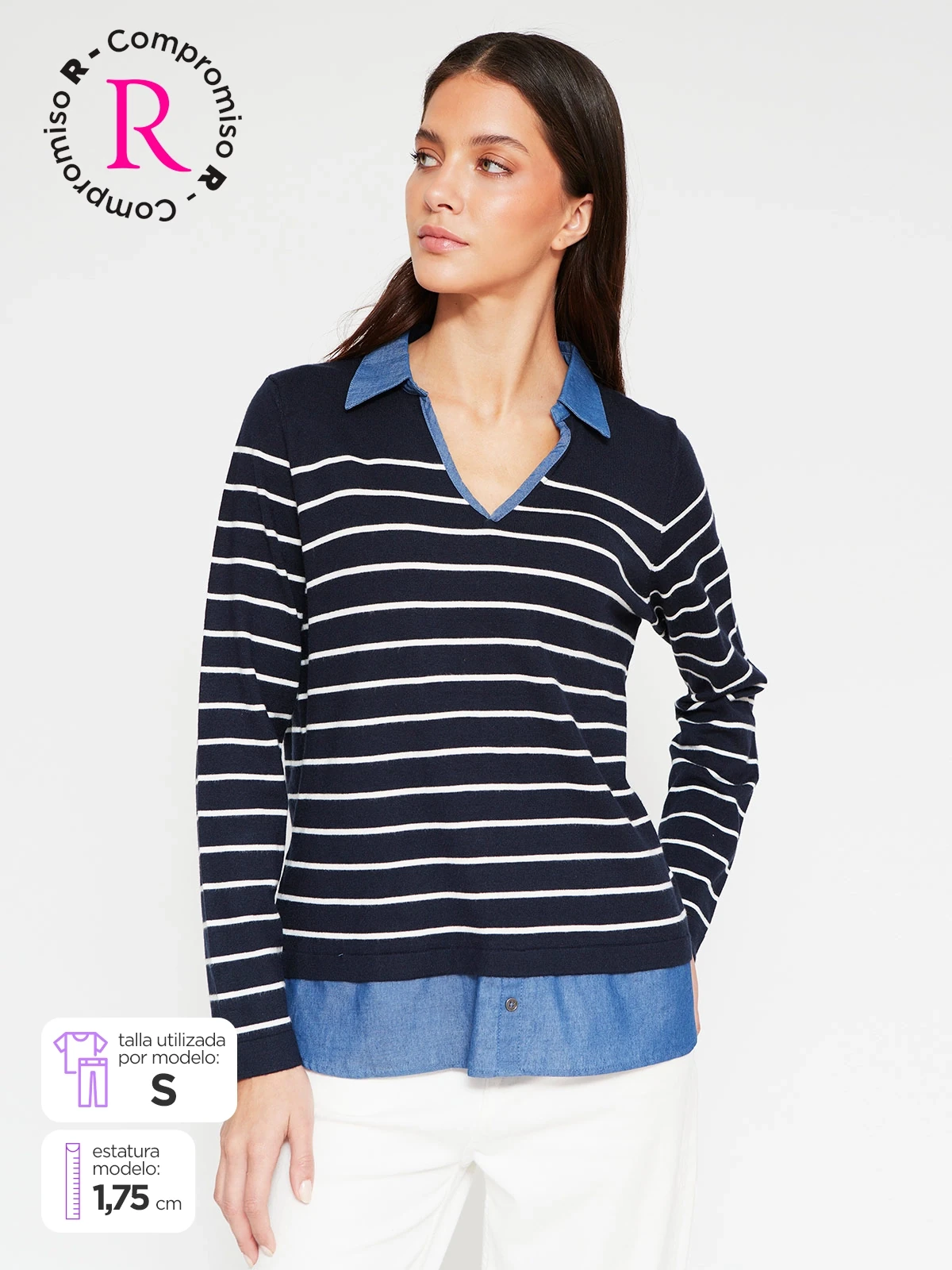 SWEATER MUJER AZIZ MANGA LARGA - 1