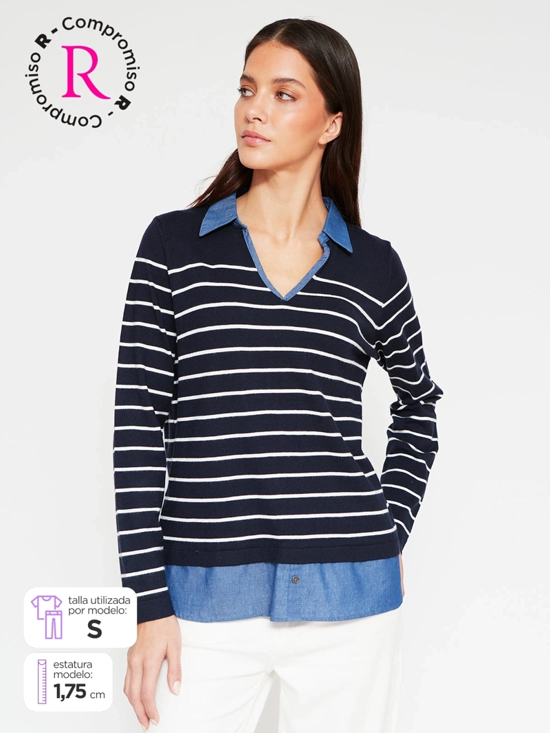 SWEATER MUJER AZIZ MANGA LARGA