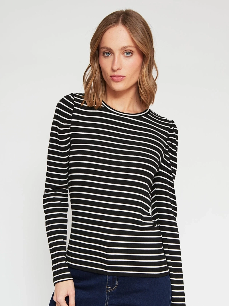 POLERA MUJER MARQUIS MANGA GLOBO - 2