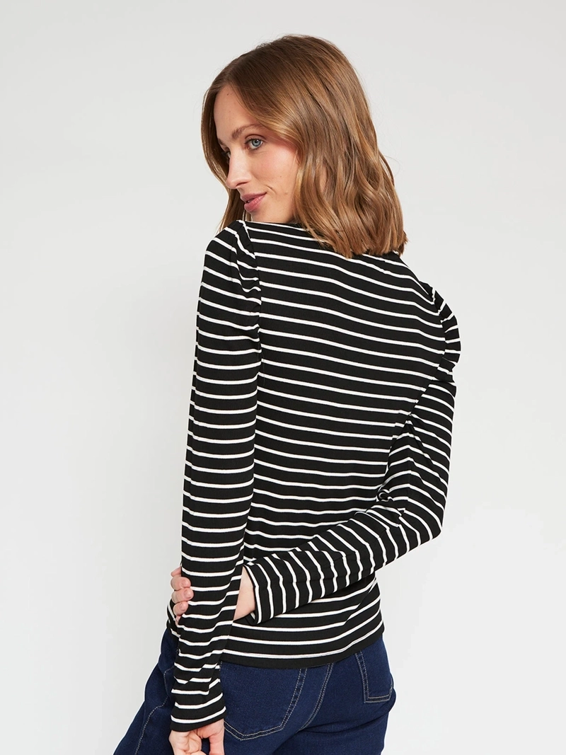 POLERA MUJER MARQUIS MANGA GLOBO - 3