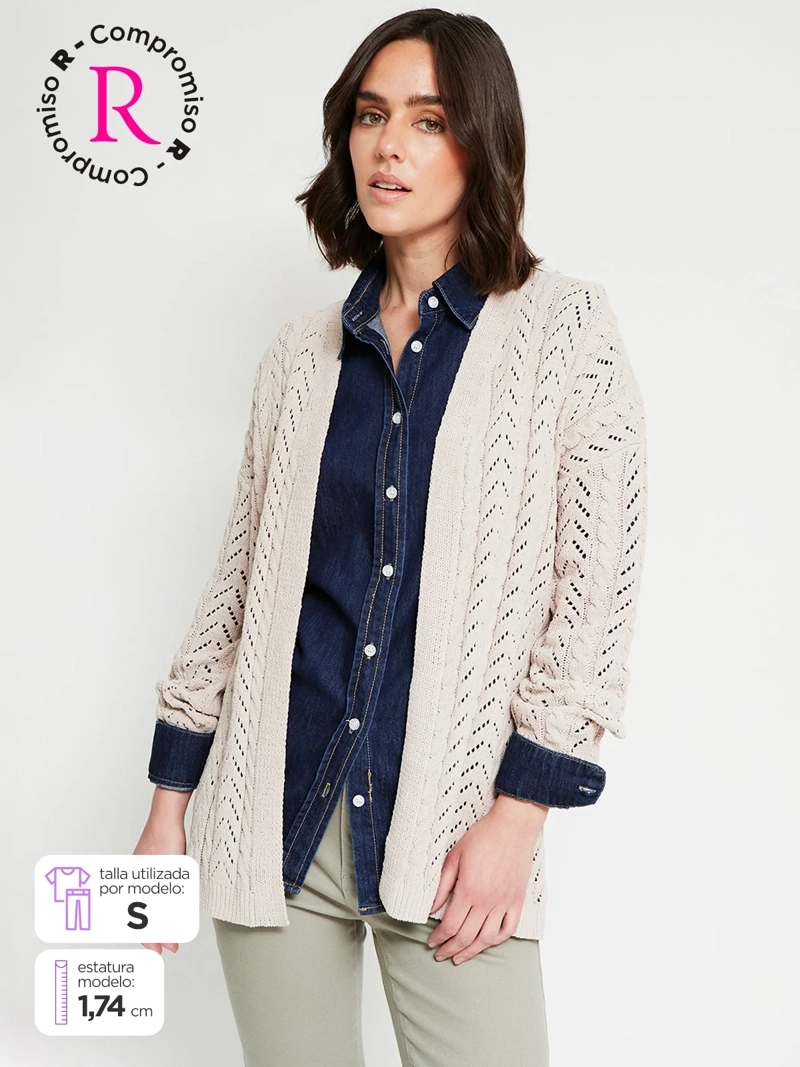 CARDIGAN MUJER AZIZ CALADO