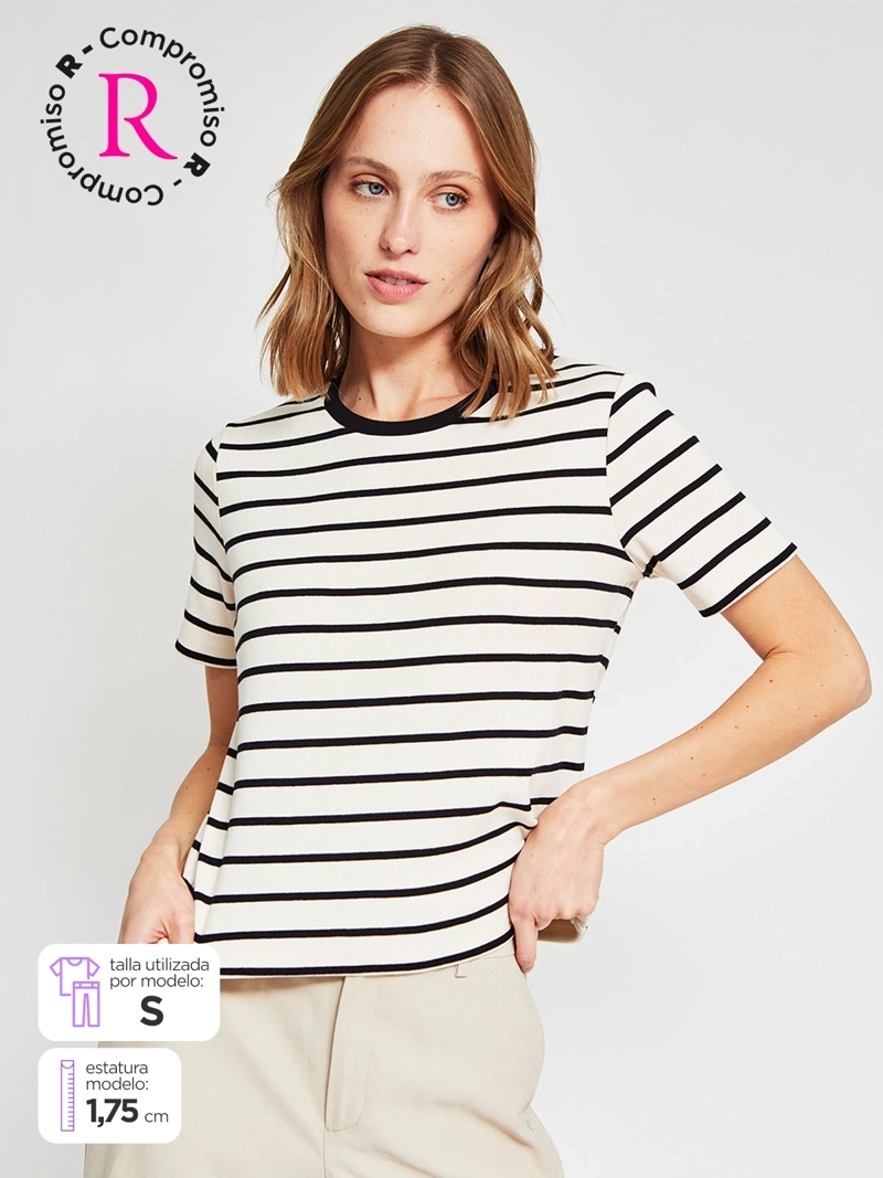 POLERA MUJER MARQUIS ALGODÓN RAYADA - 1