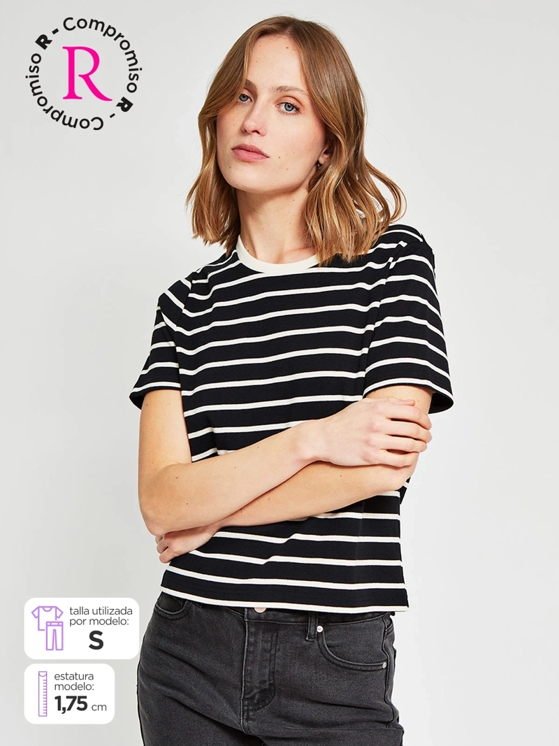 POLERA MUJER MARQUIS ALGODÓN RAYADA - 1