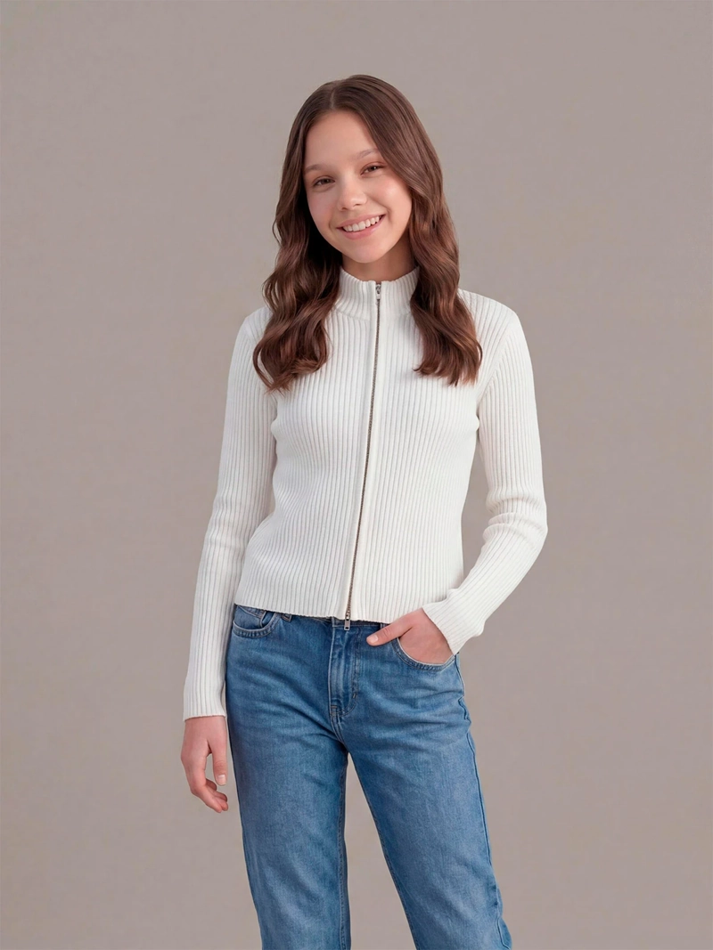 SWEATER NIÑA INDEX TEEN ALGODÓN CIERRE - 1