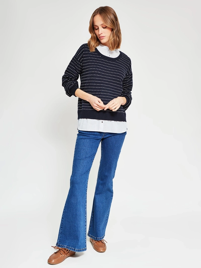 SWEATER MUJER AZIZ CUELLO RUFFLE MANGA LARGA - 5
