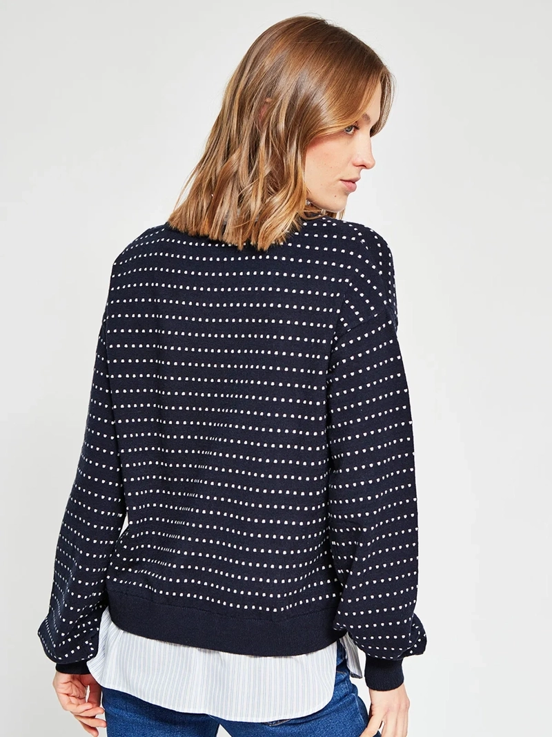 SWEATER MUJER AZIZ CUELLO RUFFLE MANGA LARGA - 3