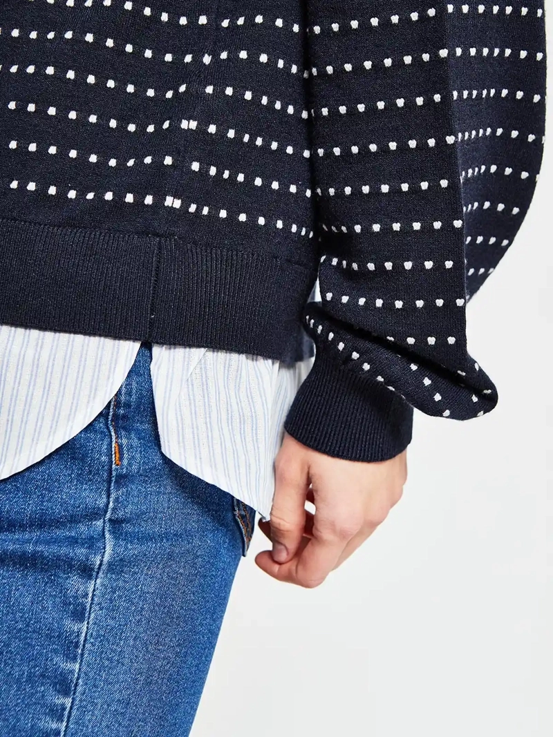 SWEATER MUJER AZIZ CUELLO RUFFLE MANGA LARGA - 4