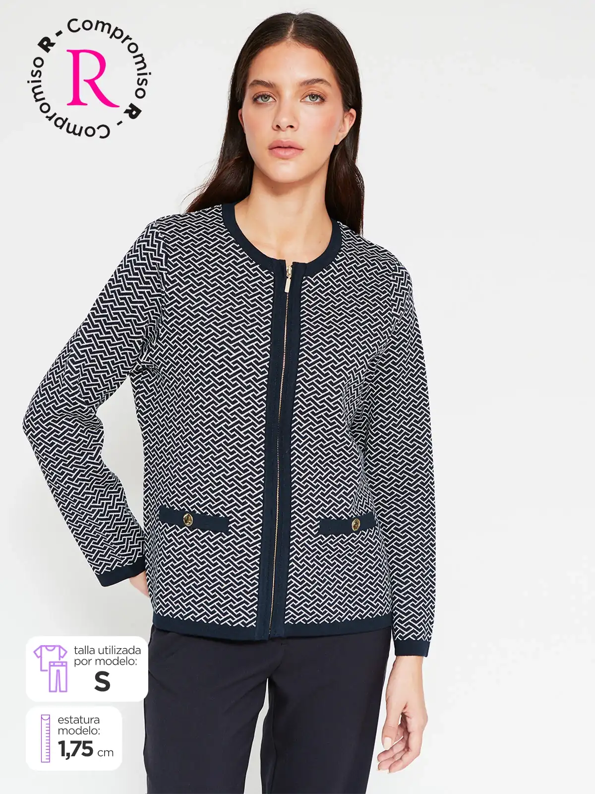 CARDIGAN MUJER CACHAREL CIERRE - 1
