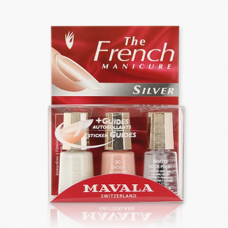SET MANICURA FRANCESA MAVALA PLATA 5ML+5ML+5ML - 1