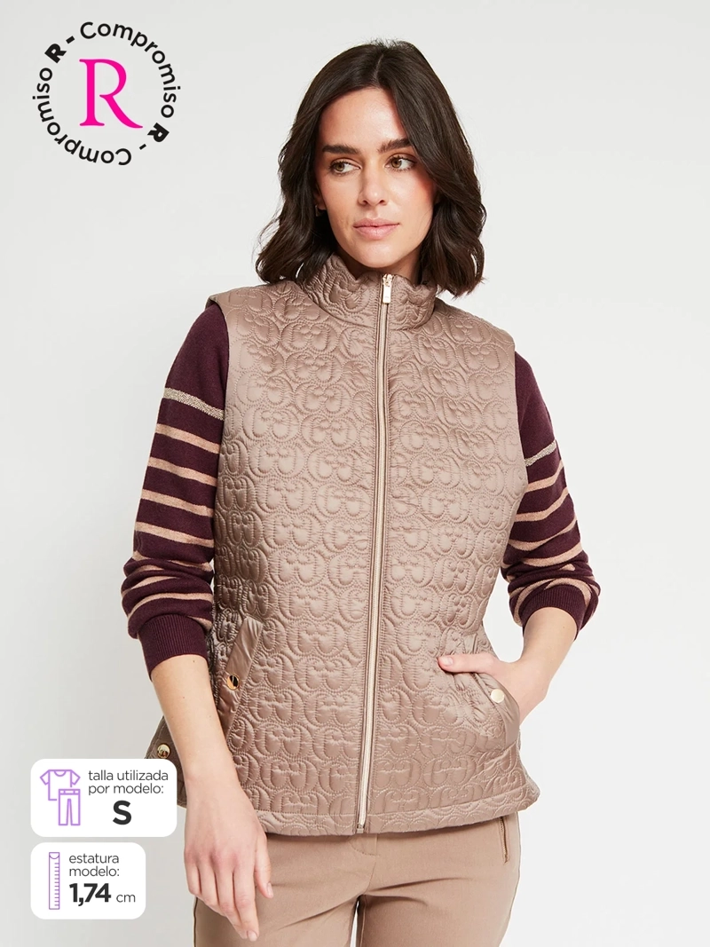 PARKA MUJER CACHAREL SIN MANGAS - 1