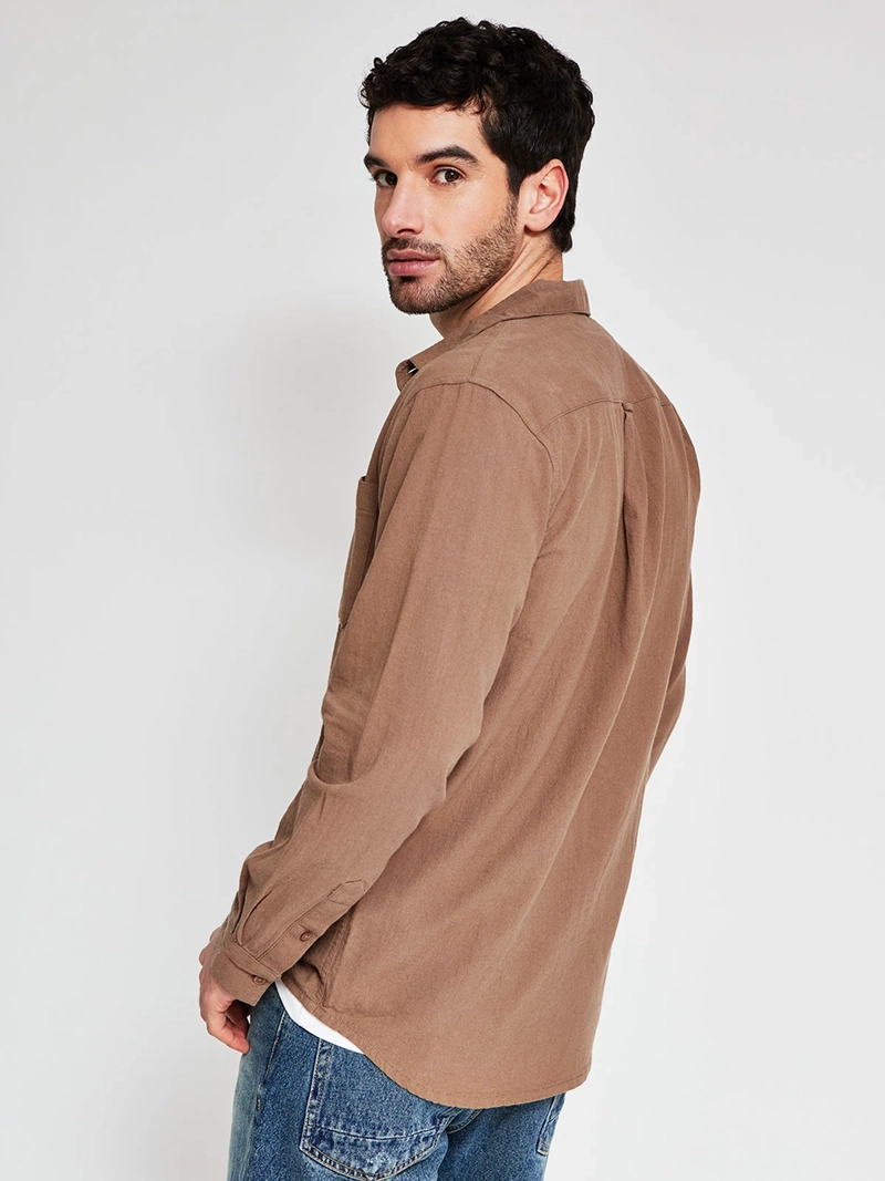 CAMISA HOMBRE ELEMENT ALGODÓN MANGA LARGA TEXTURA BÁSICA - 2