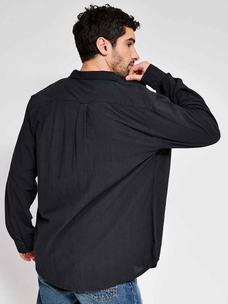 CAMISA HOMBRE ELEMENT ALGODÓN MANGA LARGA TEXTURA BÁSICA - 2