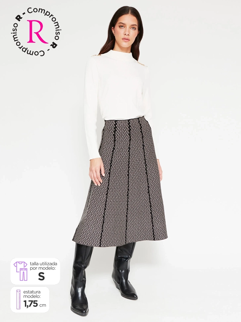 FALDA MUJER CACHAREL TEJIDA - 1