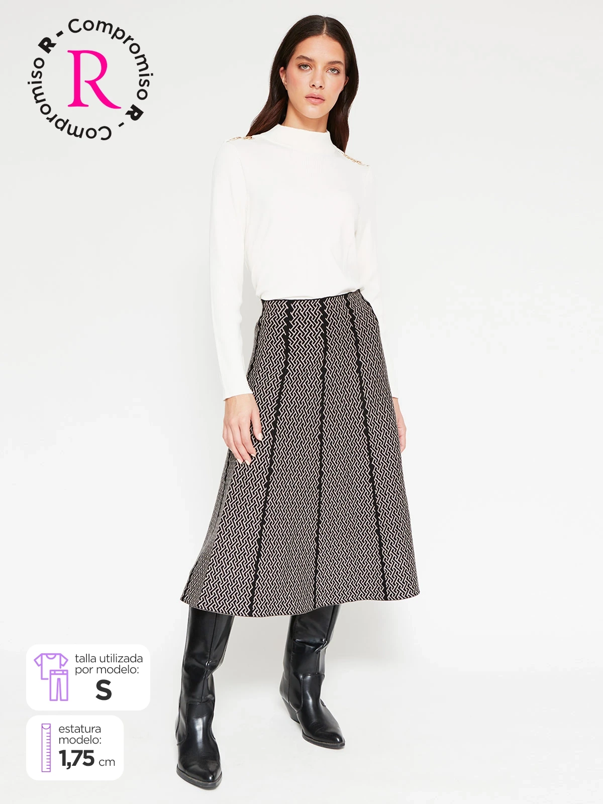 FALDA MUJER CACHAREL TEJIDA - 1