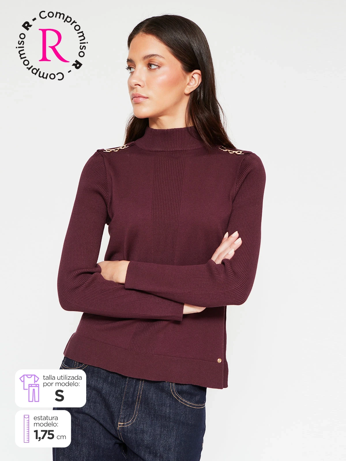 SWEATER MUJER CACHAREL MANGA LARGA - 1