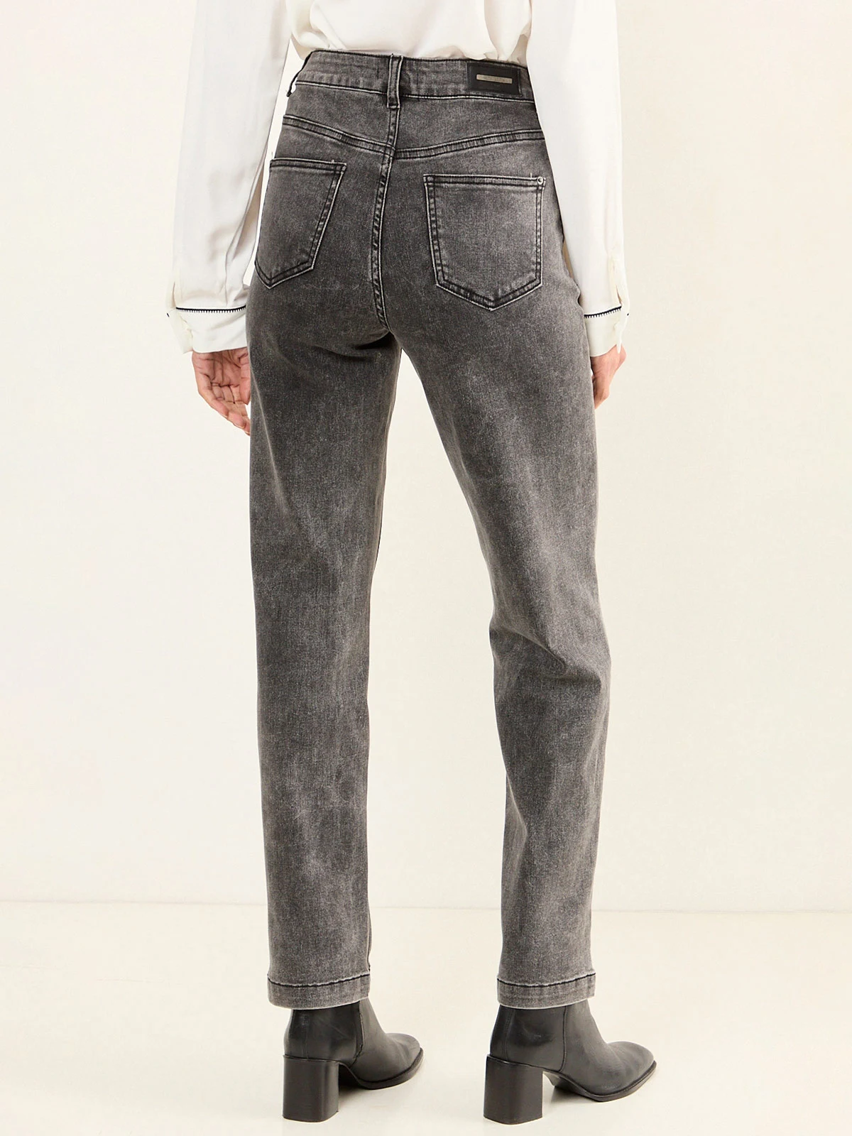 JEANS MUJER MA GRIFFE ALGODÓN WIDE LEG TRENZA - 4