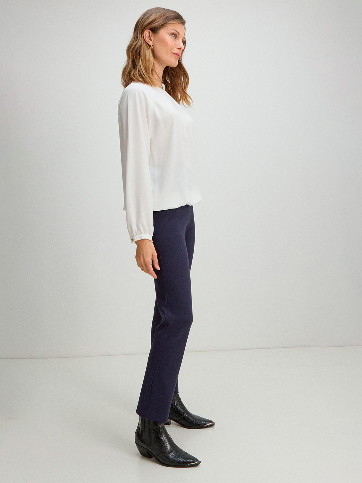 BLUSA MUJER MA GRIFFE CUELLO REONDO MANGA LARGA RAGLÁN - 2