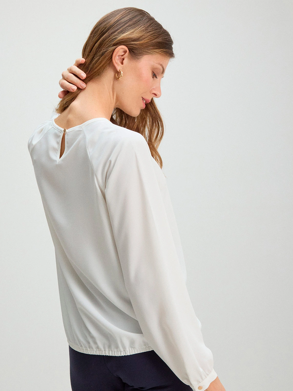 BLUSA MUJER MA GRIFFE CUELLO REONDO MANGA LARGA RAGLÁN - 4