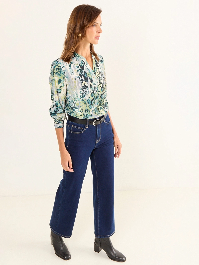 BLUSA MUJER MA GRIFFE CUELLO MAO ESTAMPADA ABOTONADA - 2