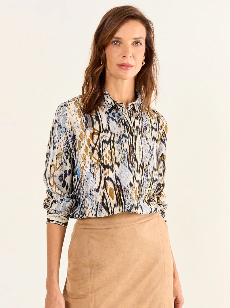 BLUSA MUJER MA GRIFFE CAMISERA ESTAMPADA - 3