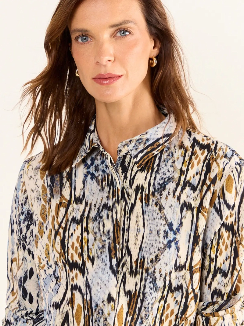 BLUSA MUJER MA GRIFFE CAMISERA ESTAMPADA - 5