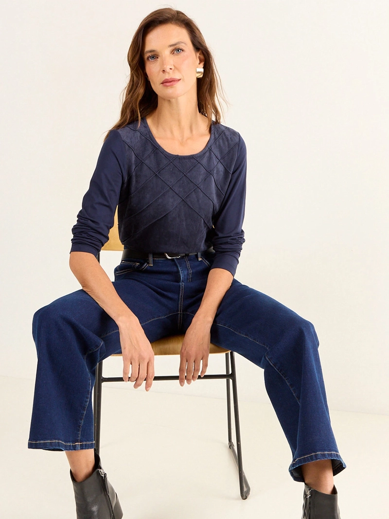 MA GRIFFE POLERA MUJER MA GRIFFE SUEDE