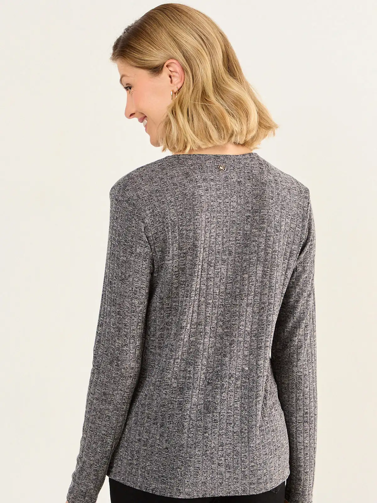 POLERA MUJER MA GRIFFE RIB ACANALADO RIB ACANALADO BOTONES - 4