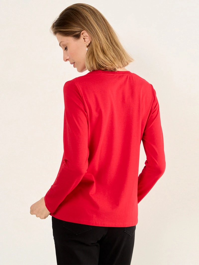 POLERA MUJER MA GRIFFE ESCOTE REDONDO BOTONES - 4