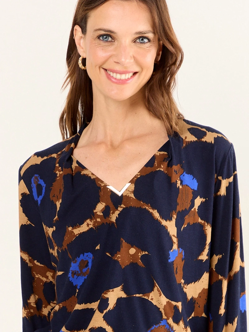 POLERA MUJER MA GRIFFE ESCOTE EN V DETALLE METAL - 5