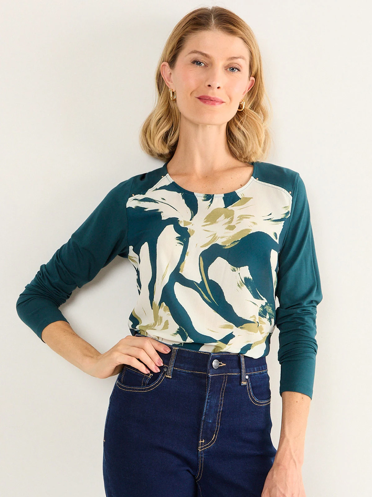POLERA MUJER MA GRIFFE ESCOTE REDONDO ESTAMPADA TACHAS - 3
