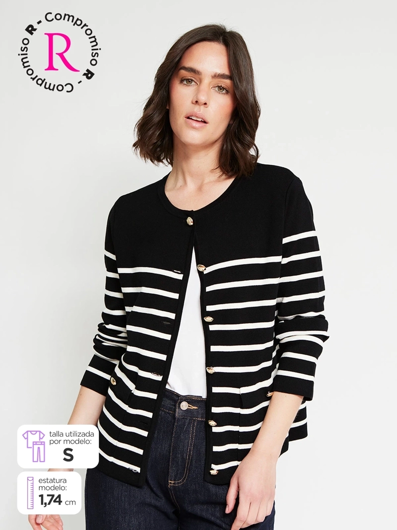CARDIGAN MUJER CACHAREL BOTONES - 1