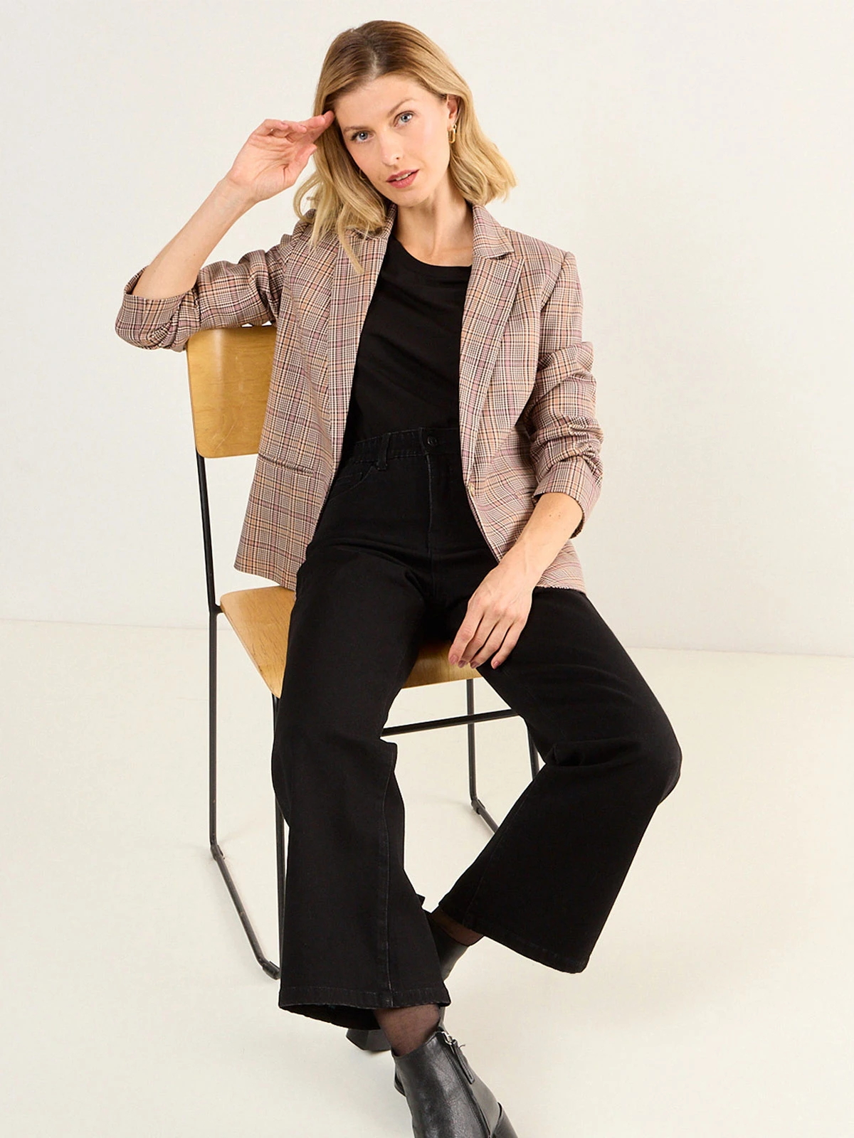 MA GRIFFE BLAZER MUJER MA GRIFFE CLÁSICO CUADRILLÉ