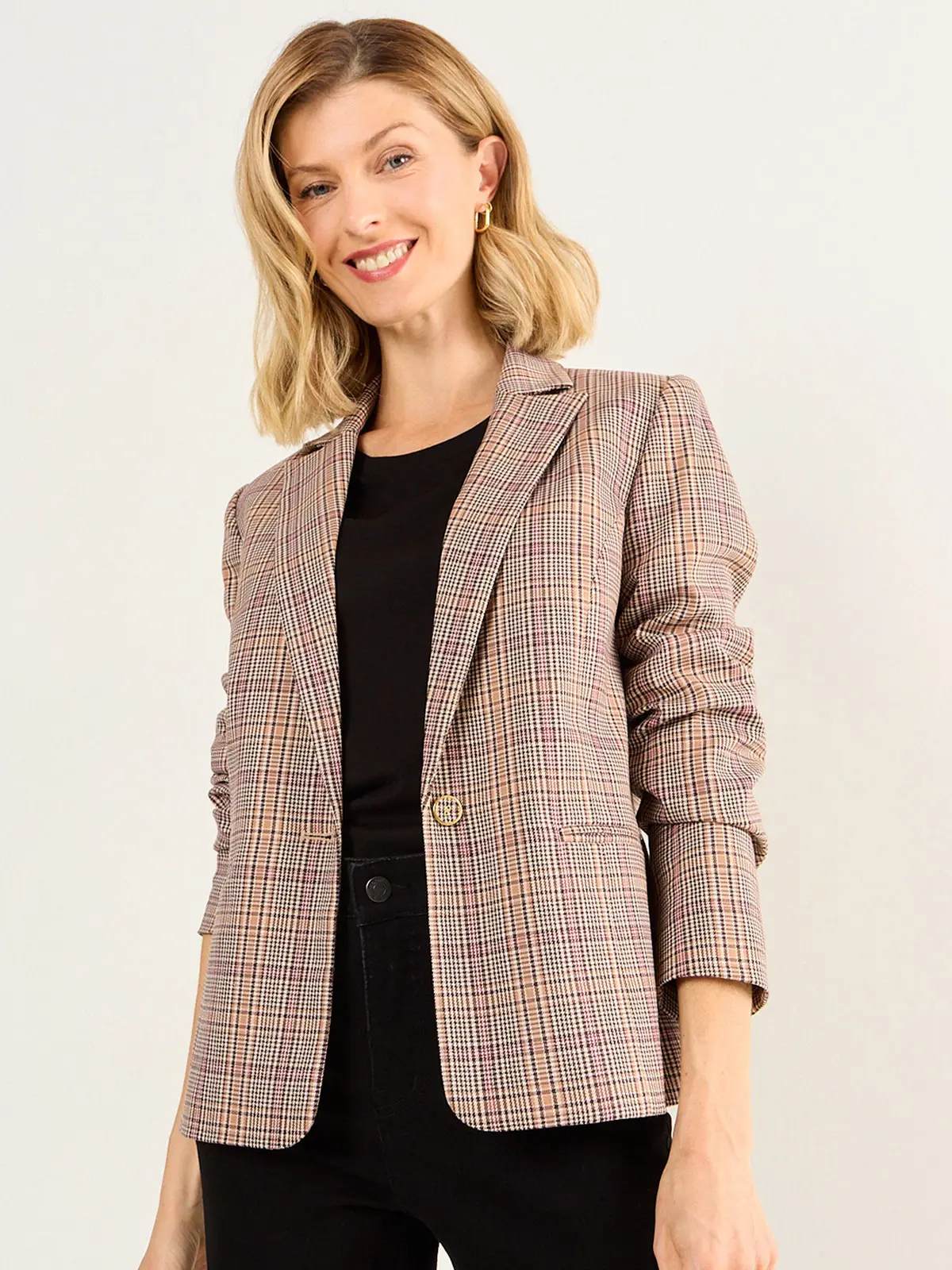 BLAZER MUJER MA GRIFFE CLÁSICO CUADRILLÉ - 3