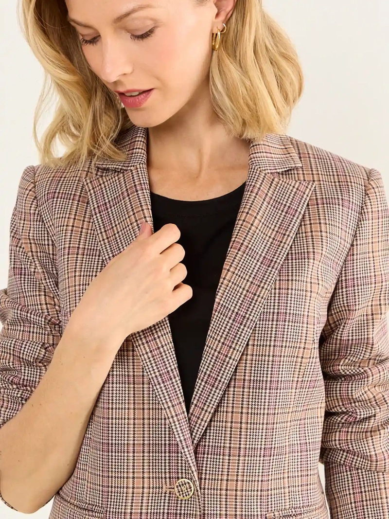 BLAZER MUJER MA GRIFFE CLÁSICO CUADRILLÉ - 5