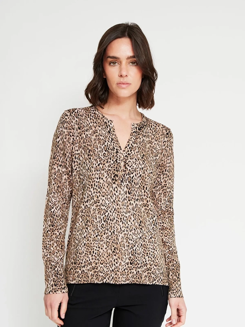 SWEATER MUJER CACHAREL MANGA LARGA BOTONES - 2