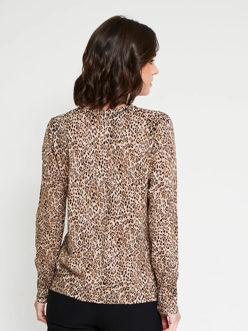 SWEATER MUJER CACHAREL MANGA LARGA BOTONES - 3